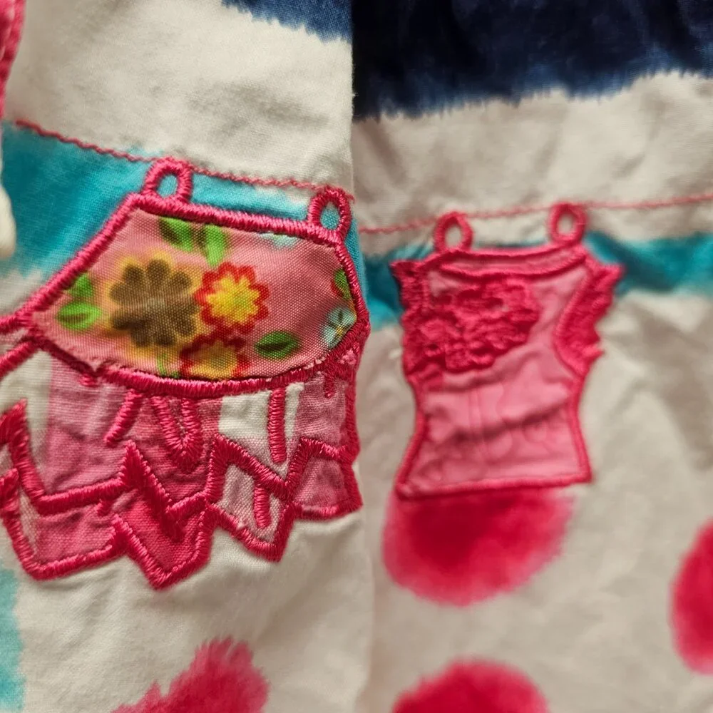 Summer SS Oilily Girls Whimsical 128 7 8 Dress Pink Polka Dot Netherland Dutch - Picture 9 of 12
